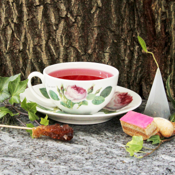 Teetasse flach "Rose Redoute"