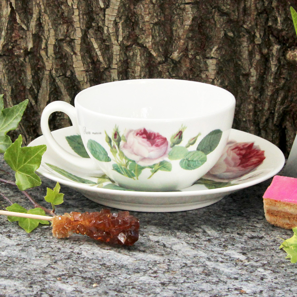 Teetasse flach "Rose Redoute"